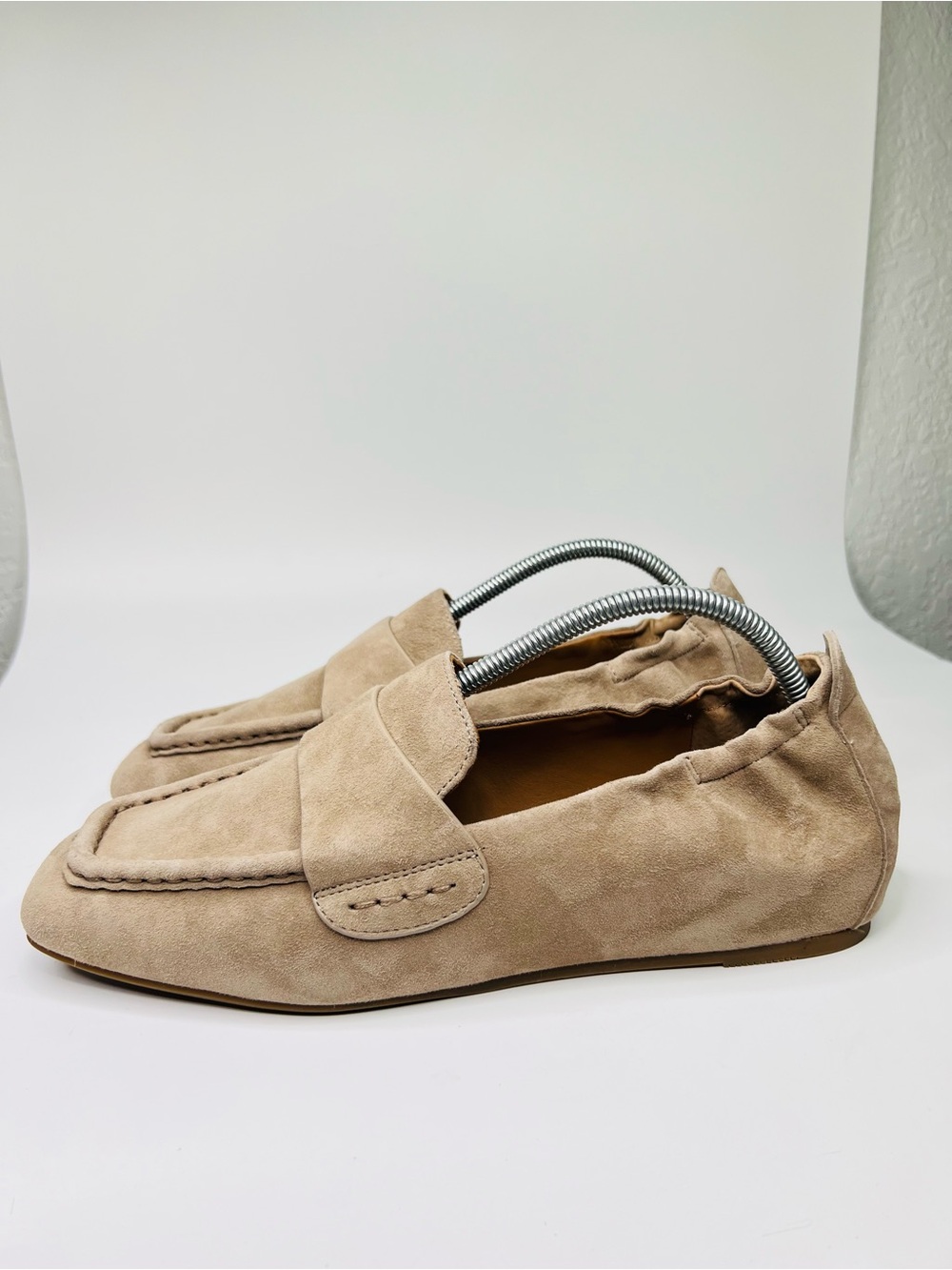 Gentle Souls Kenneth Cole Sophie Tan Suede Square Toe Slip On Loafers Sz. 11 - Picture 4 of 13